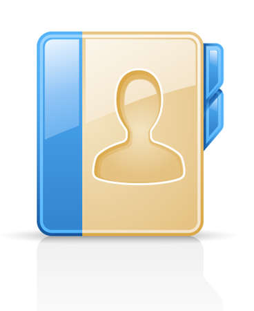 Vector illustration of address book on white backgroundのイラスト素材