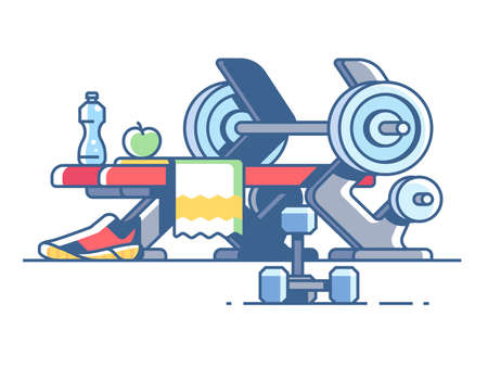 Sports and fitnessのイラスト素材