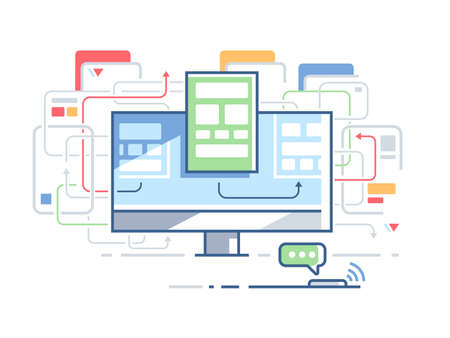 Web site structureのイラスト素材