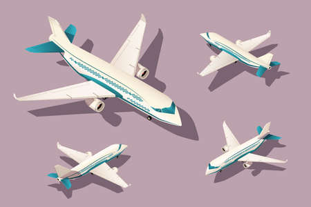 Set big and small airplane for transportation by air.