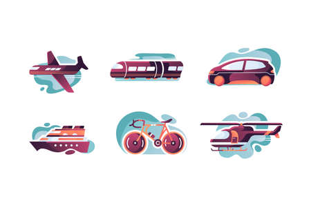 Set transport iconsのイラスト素材