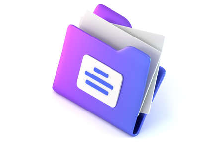 Folder for storage documents 3D renderの写真素材