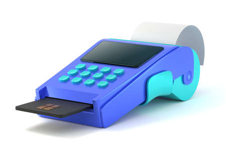 Terminal for withdrawn money 3D render