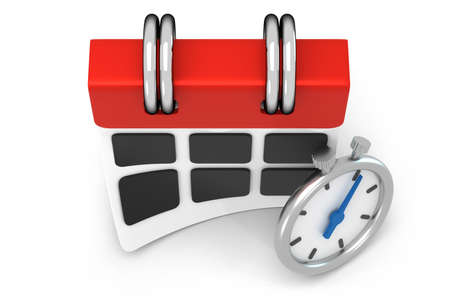 Modern 3d calendar top view with task management