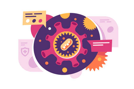 Realistic microorganism or viral cellのイラスト素材