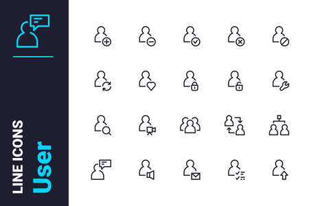User simple icons setのイラスト素材