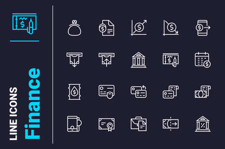 Economy and finance icons setのイラスト素材
