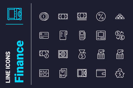 Credit and finance related symbols icons setのイラスト素材
