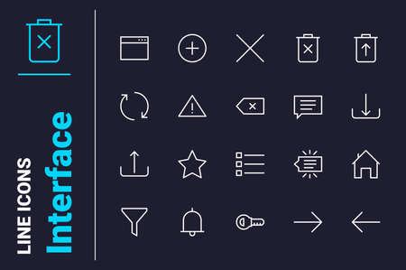 Website interface icons setのイラスト素材