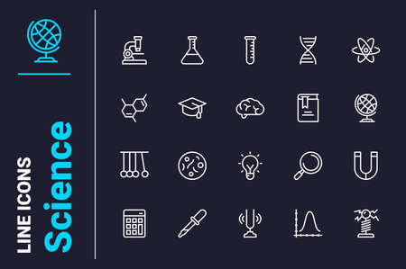 Scientific laboratory and tests icons setのイラスト素材
