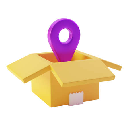 Delivery packaging 3d rendered iconの写真素材