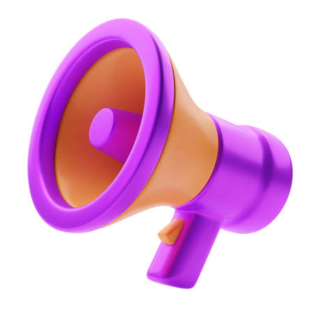 Megaphone speaker 3d rendered iconの写真素材