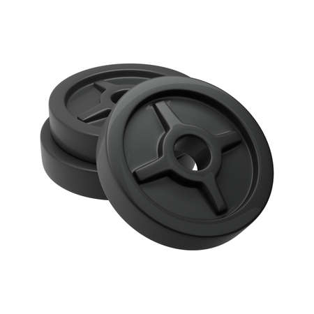 Set of weight plate for barbellの写真素材