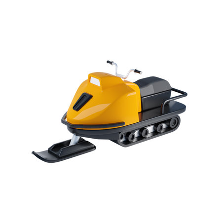 Snowmobile or snow scooterの写真素材