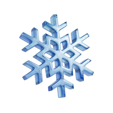 Blue ice snowflake, christmas decorationsの写真素材