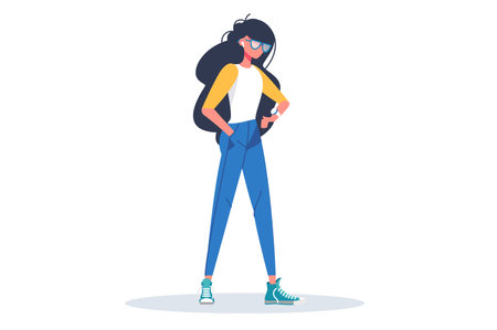 Confident Stylish Womanのイラスト素材
