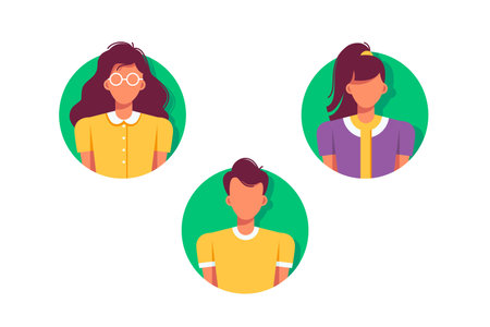 User avatars collectionのイラスト素材