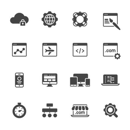 Website development iconsのイラスト素材