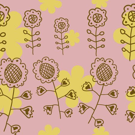 floral seamless patternのイラスト素材
