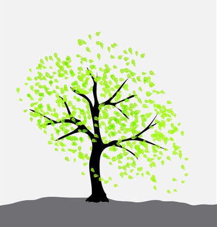abstract colorful vector treeのイラスト素材