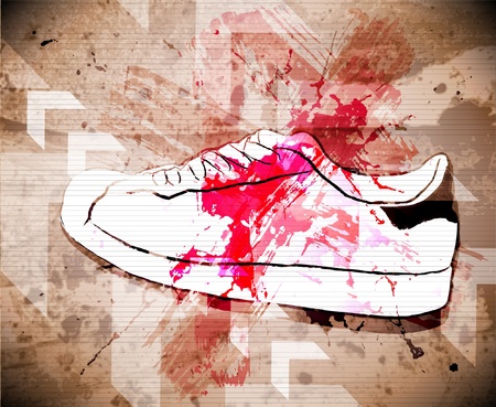 Sport shoes. Vector illustrationのイラスト素材