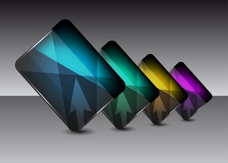 Abstract glossy glass speech bubble vector backgroundのイラスト素材