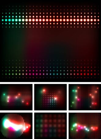 vector disco lightsのイラスト素材
