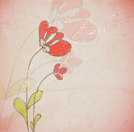Abstract flowersのイラスト素材