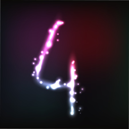 luminous numbersのイラスト素材