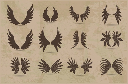 set of wingsのイラスト素材