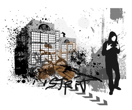 Grunge urban backgroundのイラスト素材