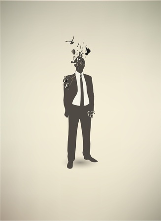 Conceptual poster. The mental state of humanのイラスト素材