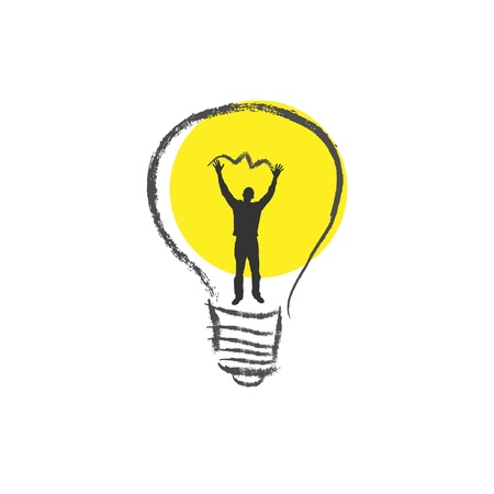 Light bulb. The concept of idea.のイラスト素材