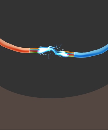 Strong Electric Connection. Vector illustrationのイラスト素材