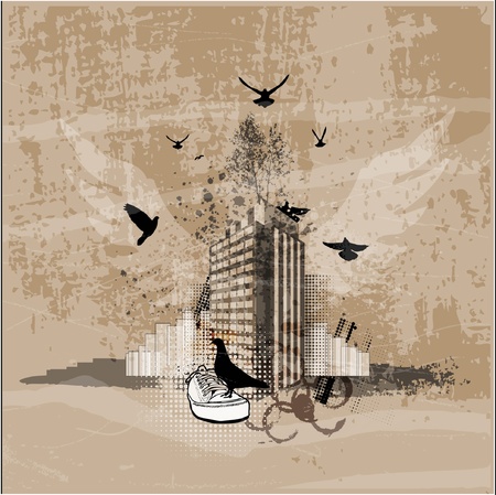 Grunge urban backgroundのイラスト素材
