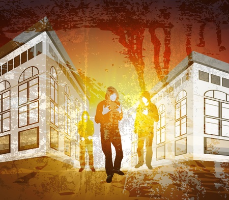 Grunge urban backgroundのイラスト素材