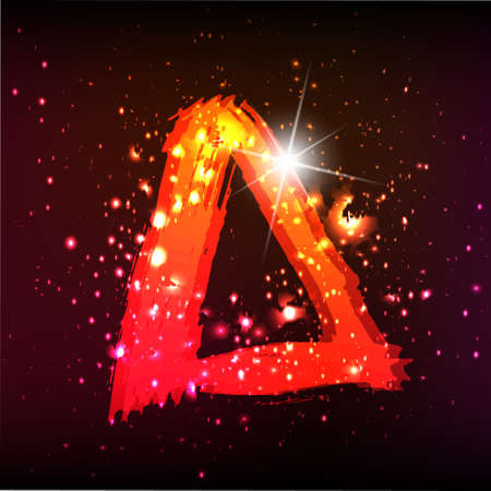 Vector alphabet. Neon letterのイラスト素材