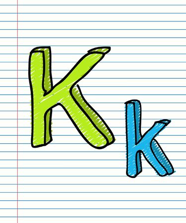 Hand Drawn sketch Alphabet. Lettersのイラスト素材