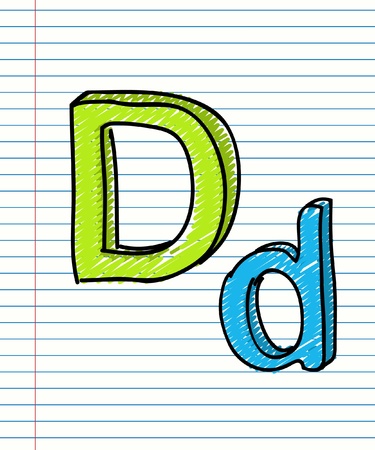 Hand Drawn sketch Alphabet. Lettersのイラスト素材