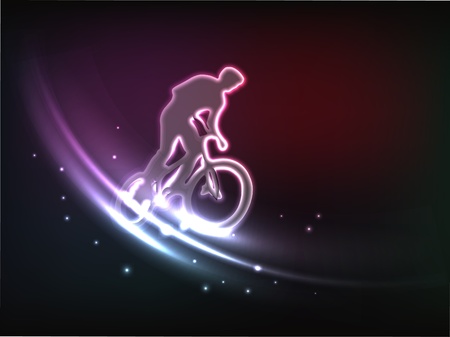 Vector illustration cyclistのイラスト素材