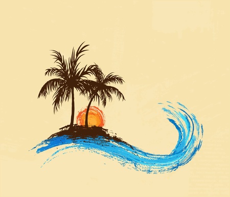 Palm treesのイラスト素材