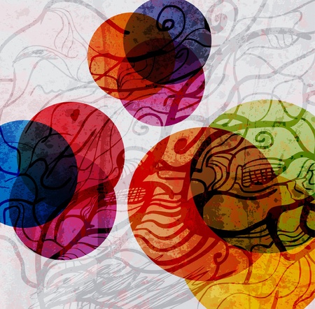 Retro modern abstraction in color. Abstract Vector Backgroundのイラスト素材