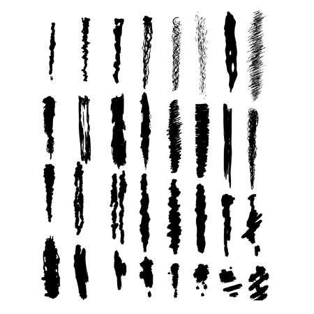 Brush-blot, grunge design elementsのイラスト素材
