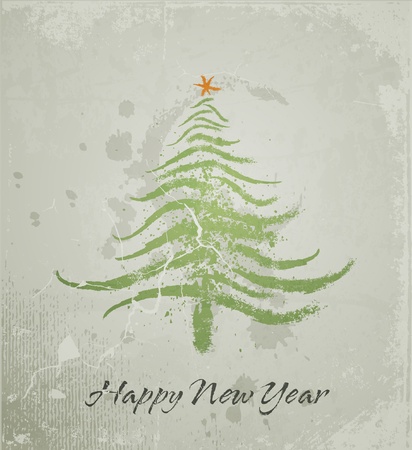 Christmas tree grunge backgroundのイラスト素材
