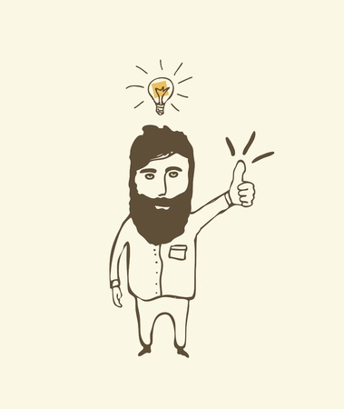 concept bulb drawingのイラスト素材