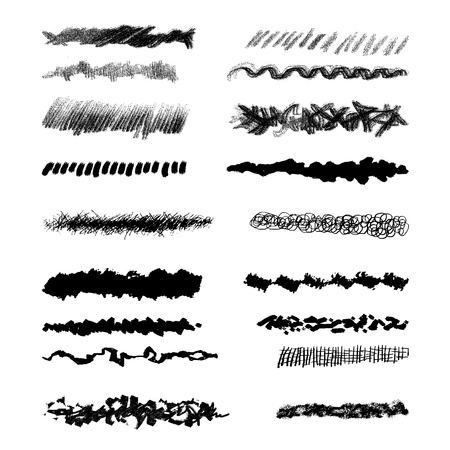 Brush-blot, grunge design elementsのイラスト素材