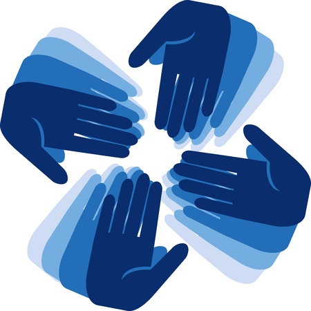 hands connectingのイラスト素材