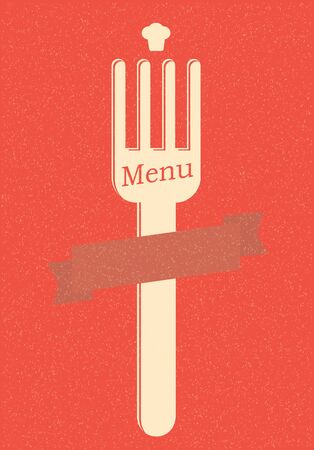 restaurant menu retro posterのイラスト素材