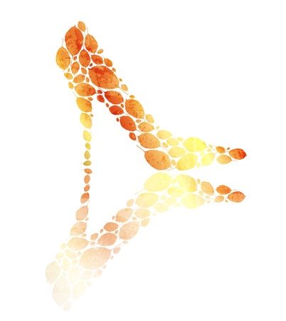 golden shoeのイラスト素材