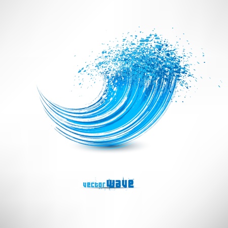 Blue wave signのイラスト素材